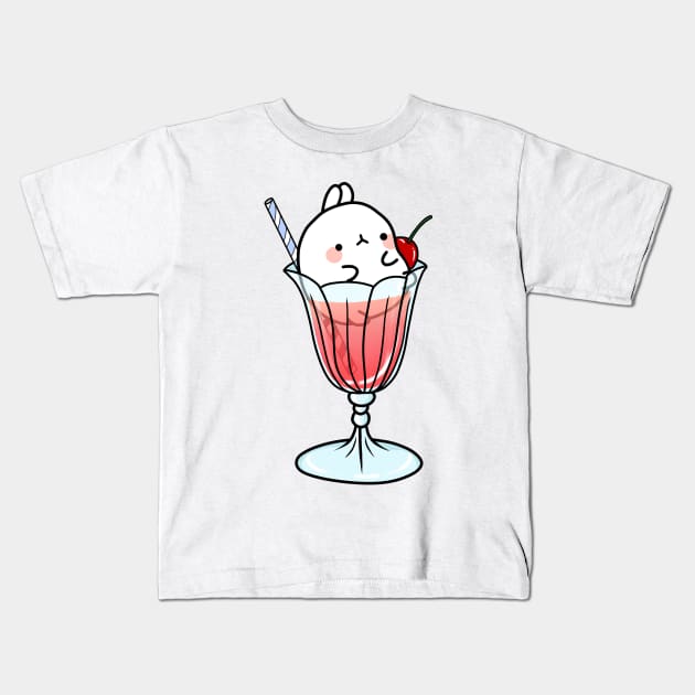 bunnie sundae Kids T-Shirt by Miri Art